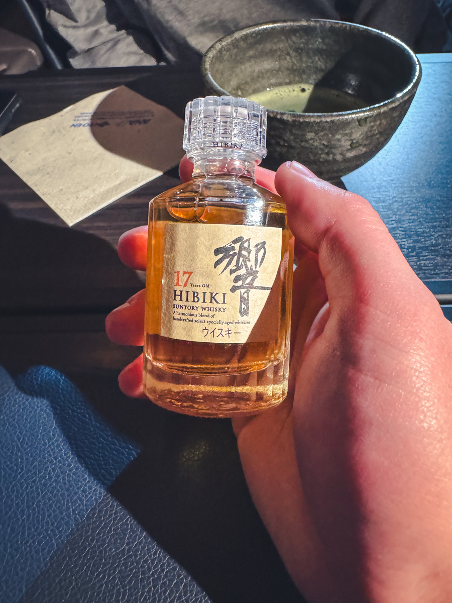 Mini bottle of Hibiki 17 Japanese Whiskey